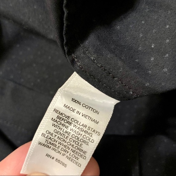 Men’s XL 17- 17 1/2 Fitted Polka Dot Button Shirt - Picture 7 of 14